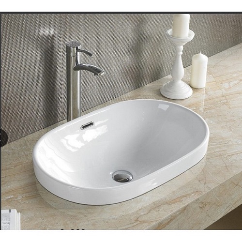 Chậu Lavabo Đặt Âm Vành Dương Bàn EVEREST EVE-L6011