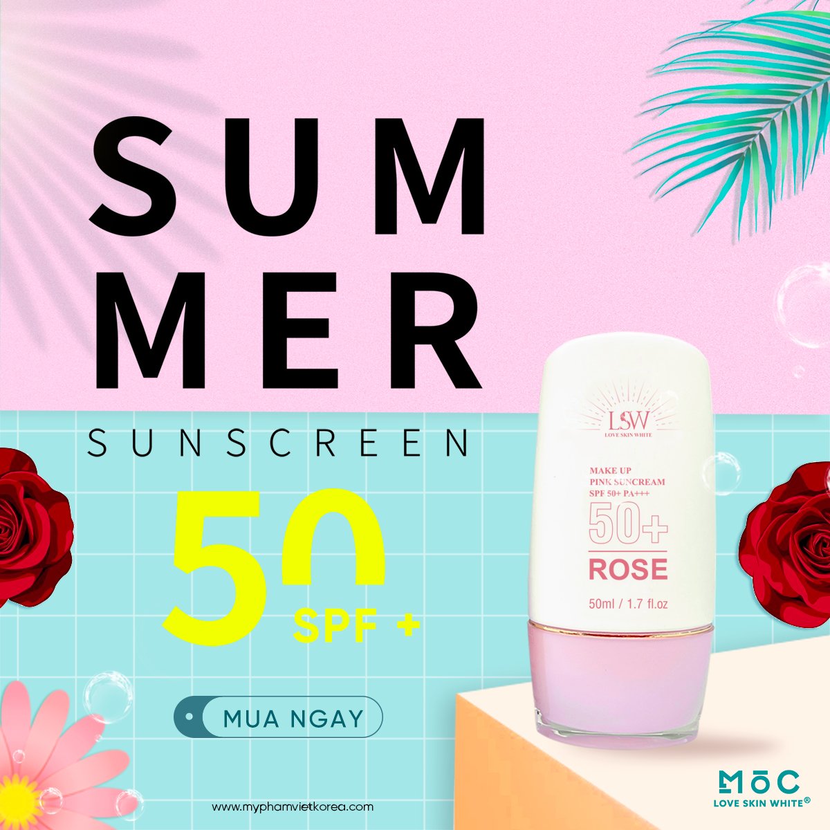 Kem Chống Nắng Bảo Vệ và Nâng Tone Da SPF 50+ PA+++ LSW