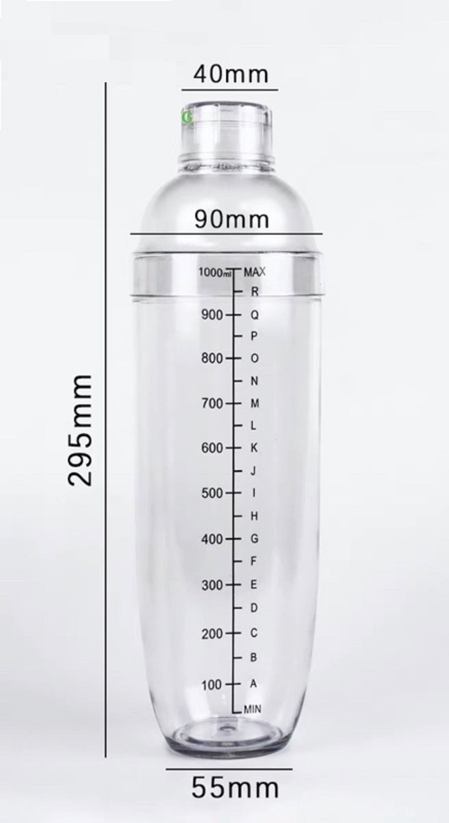 Shaker nhựa dung tích 1000ml vạch chia