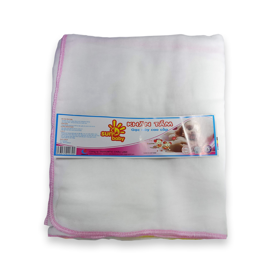 Combo khăn sữa tắm (2 bịch/2 cái) 80x80cm_SUNBABY