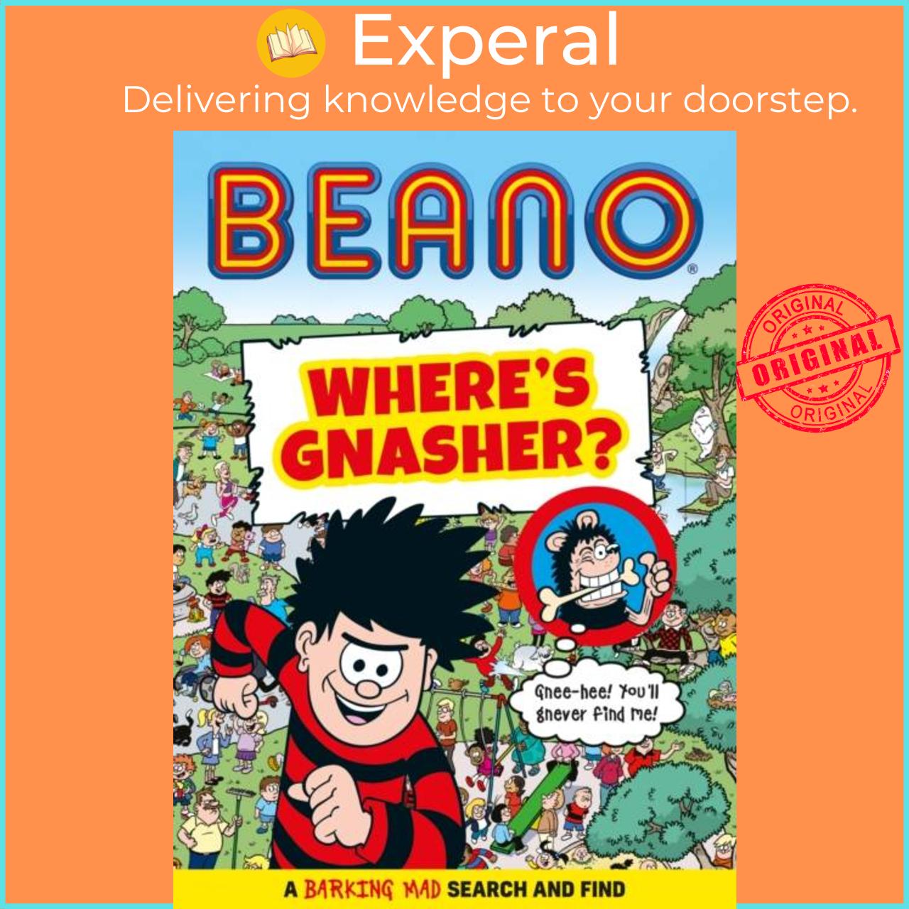 Sách - BEANO Where's Gnasher? - A Barking Mad Search and Find Book by Beano Studios (UK edition, paperback)