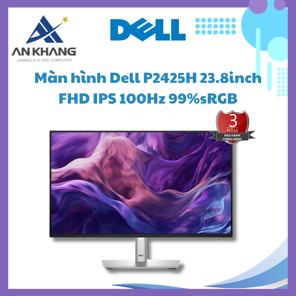 Màn hình Dell P2425H 23.8inch FHD IPS 100Hz 99%sRGB - Hàng Chính Hãng - Bảo Hành 36 Tháng