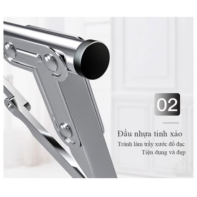 Sào Phơi Đồ X gấp Lớn 1,5-2,4m INOX (Có tặng kèm móc)- Home and Garden