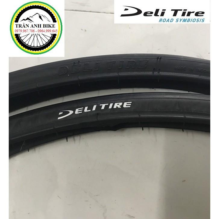 Cặp vỏ lốp trọc xe đạp thể thao Deli Tire SA205 700x23c - 2 chiếc