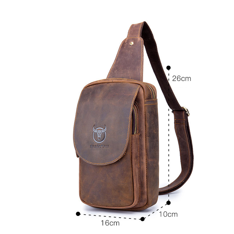 Túi đeo chéo nam DA BÒ THẬT phong cách mới – BEE GEE DCN9112