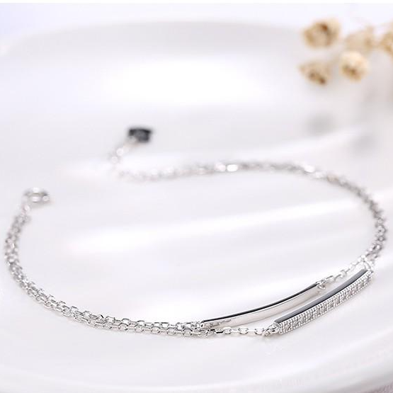 Vòng Tay Nữ Bạc Ý Cao Cấp Đơn Giản Thanh Lịch L2556 - Bảo Ngọc Jewelry