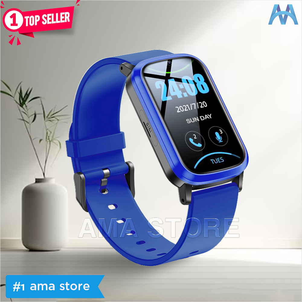 Đồng Hồ Thông Minh Lắp Sim Định Vị Gps, Wifi Ama Watch Fa58 Có Rung Chống Nước Cho Trẻ Em, Học Sinh Tiểu Học, Thcs, Thpt Và Người Lớn Hàng Nhập Khẩu - Xanh Blue