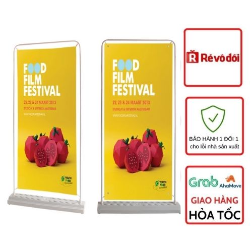 Standee ngoài trời đế nước standee chống gió kiểu cửa