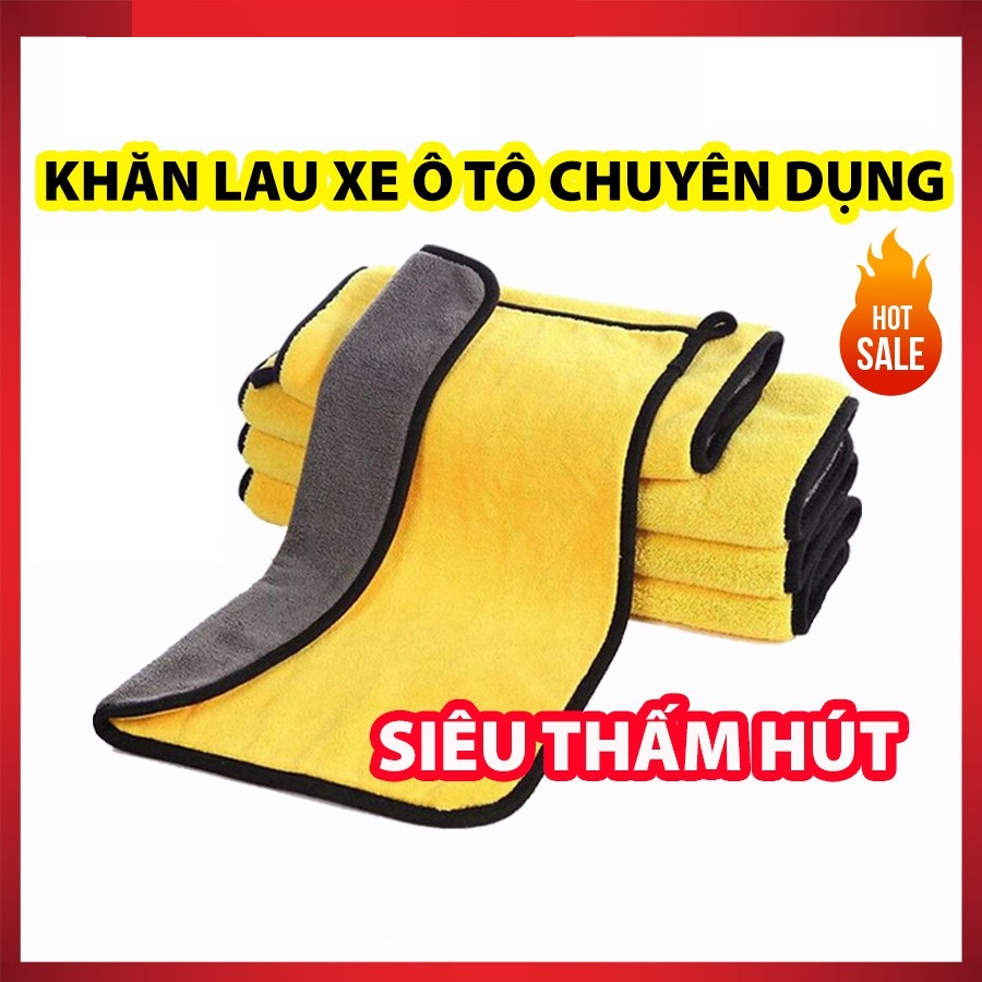 Combo 3 Khăn Lau Xe Ô Tô Siêu Thấm Nước Kích Thước 30x60cm