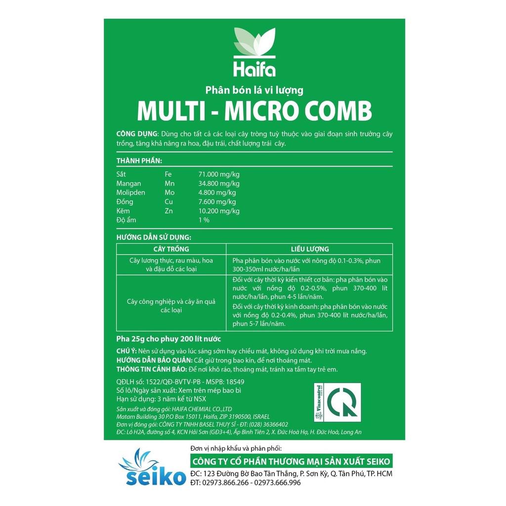 Phân bón lá vi lượng MULTI-MICRO COMB- Haifa Isarel chính hãng 25gr