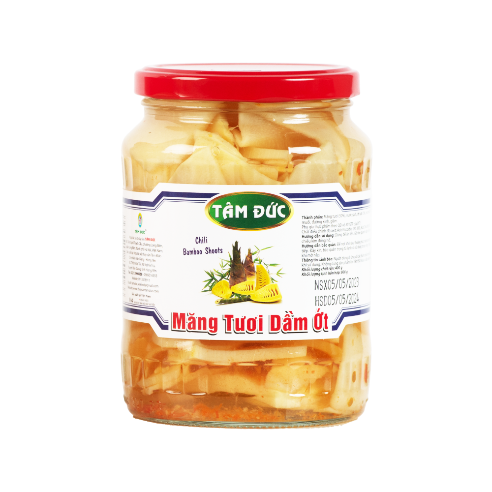 Tâm Đức - Măng tươi dầm ớt chua cay ăn kèm lọ 800gr