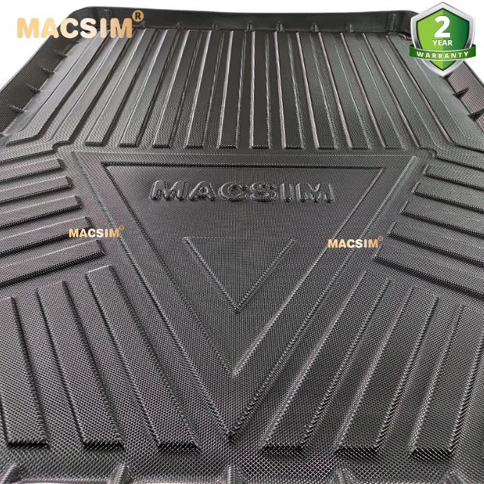 Thảm lót cốp xe ô tô BMW 5 series 2018- 2020 nhãn hiệu Macsim 3W chất liệu TPE cao cấp màu đen
