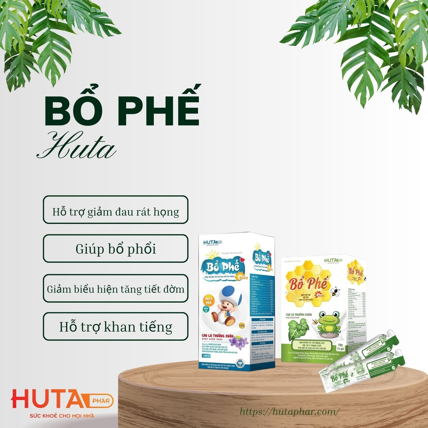 BỔ PHẾ HUTA _ chia liều sẵn, thuận tiện mang đi làm, đi học