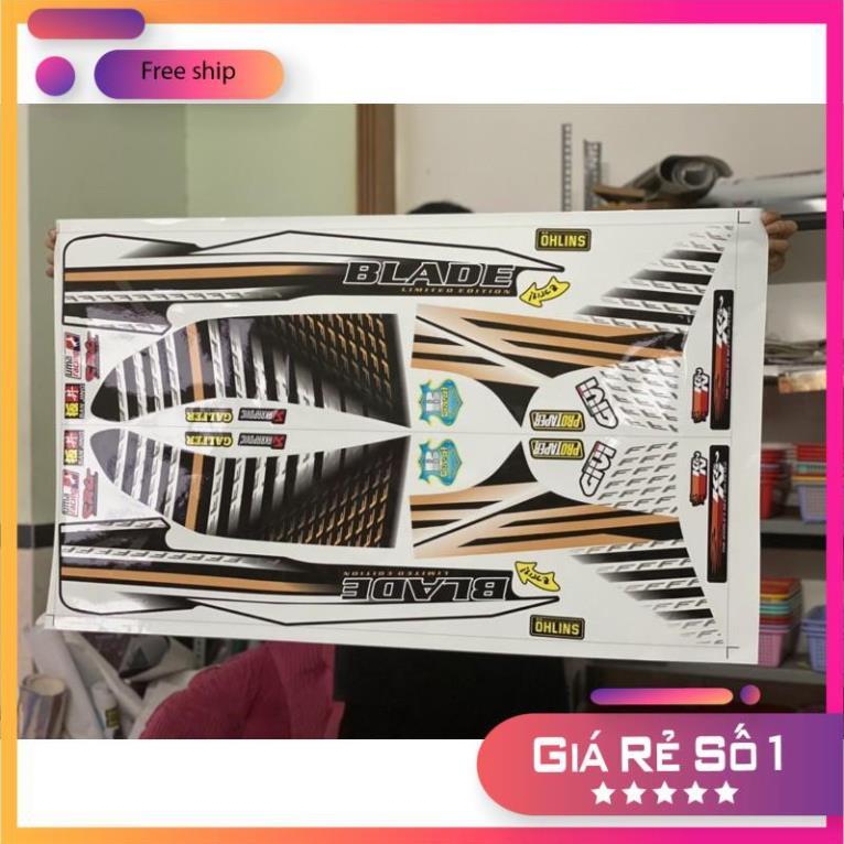 Tem rời honda wave blade 110 trắng đen bảo hành màu sắc vĩnh viễn