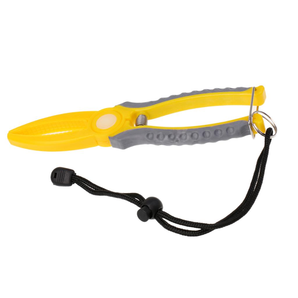 Plastic Grip Clamp Fishing Pliers Lip Gripper Grabber Clip with Lanyard