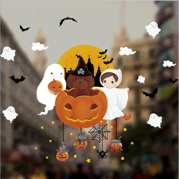 Decal trang trí tường - Halloween Thiên Thần Bóng Đêm