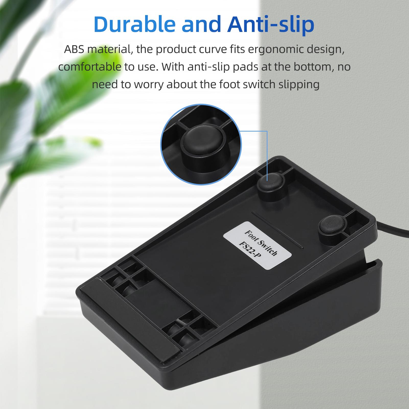 FS22-P USB Single Foot Switch Multifunctional Customized Foot Pedal Photoelectric Switch for Image Acquisition Music Game Control
