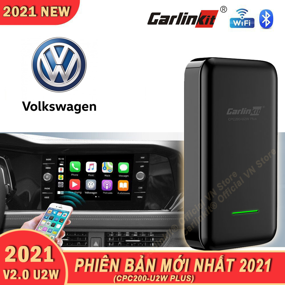 Carlinkit 2.0 U2W Plus 2021 - Apple Carplay không dây cho xe Volkswagen màn hình nguyên bản