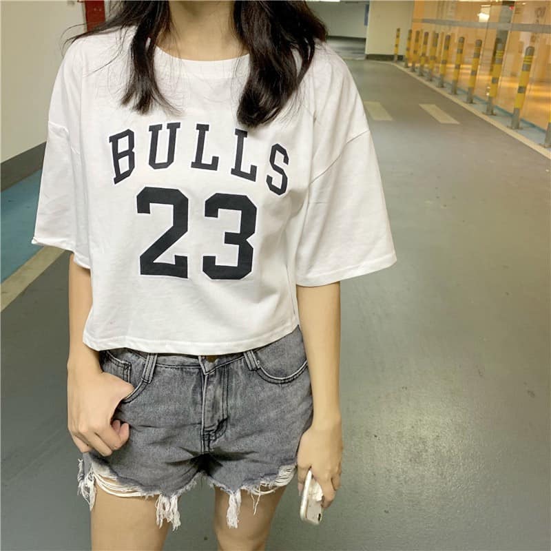 ÁO CROPTOP NỮ IN SỐ 23