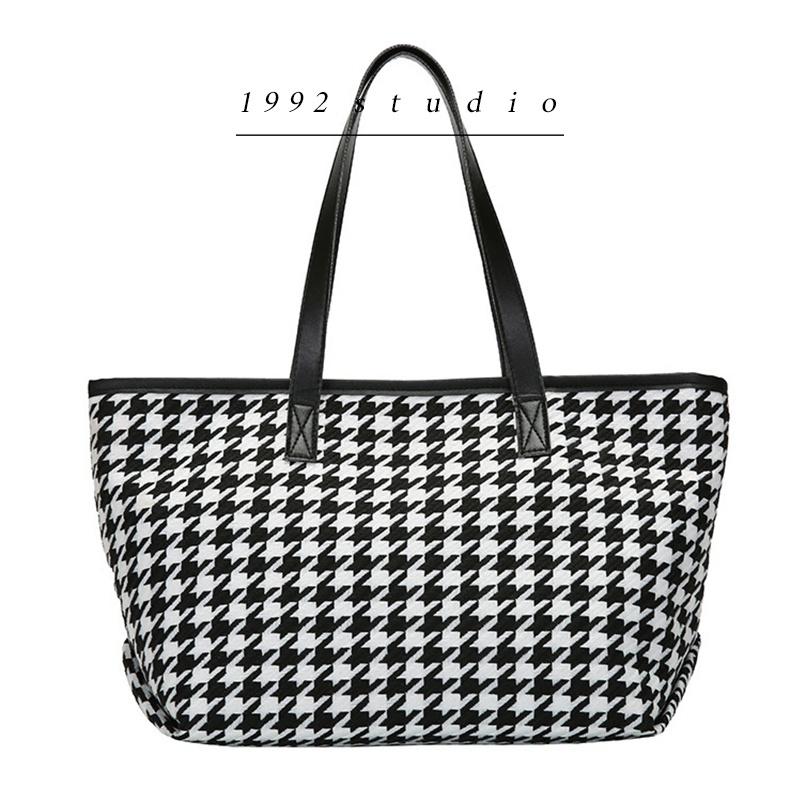 Túi xách nữ/ 1992 s t u d i o/ FREYA BAG/ túi xách nữ công sở/ túi đi học/ túi đựng laptop/ họa tiết houndstooth