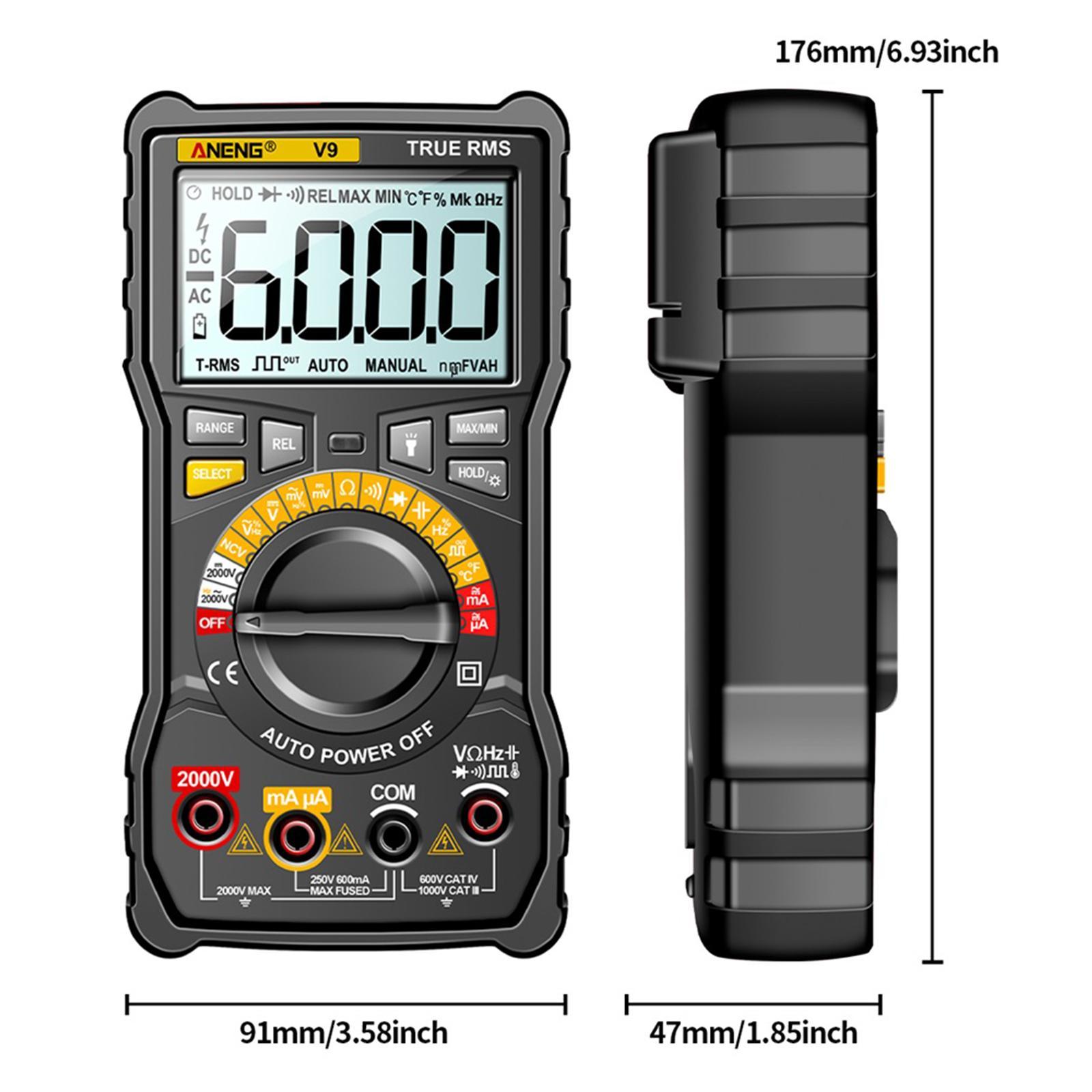 LED Backlight Digital Tester High Precision Handheld Digital Meter for Circuit Board Household