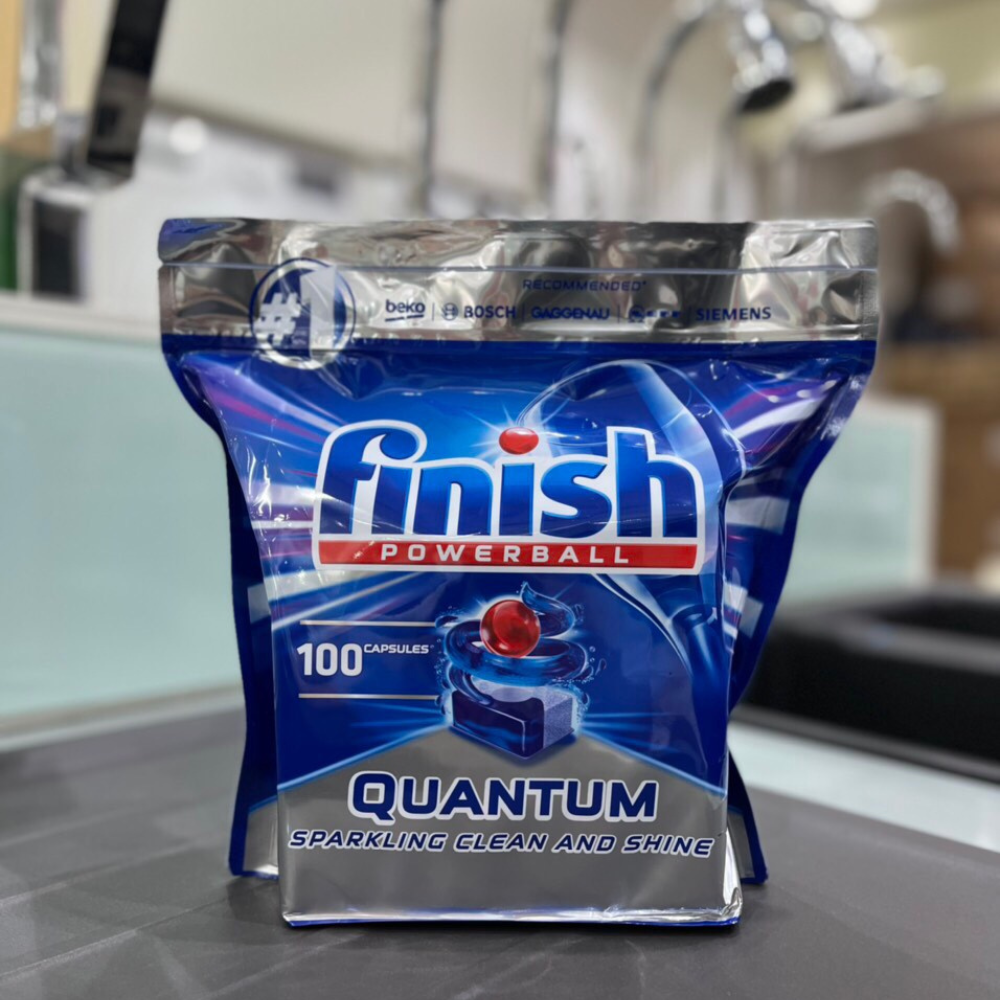 Combo 2 túi viên rửa bát Finish Quantum Max 100 viên (100*2=200 viên)