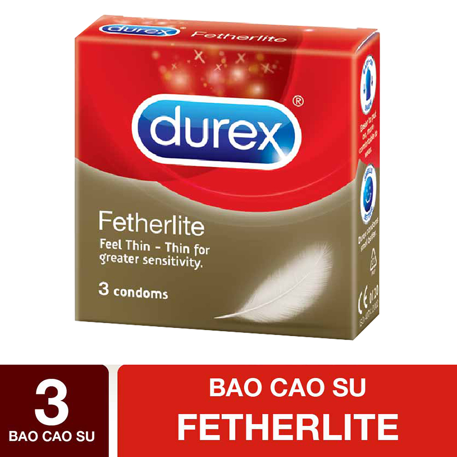 Bao cao su Durex Fetherlite Hộp 3 Bao