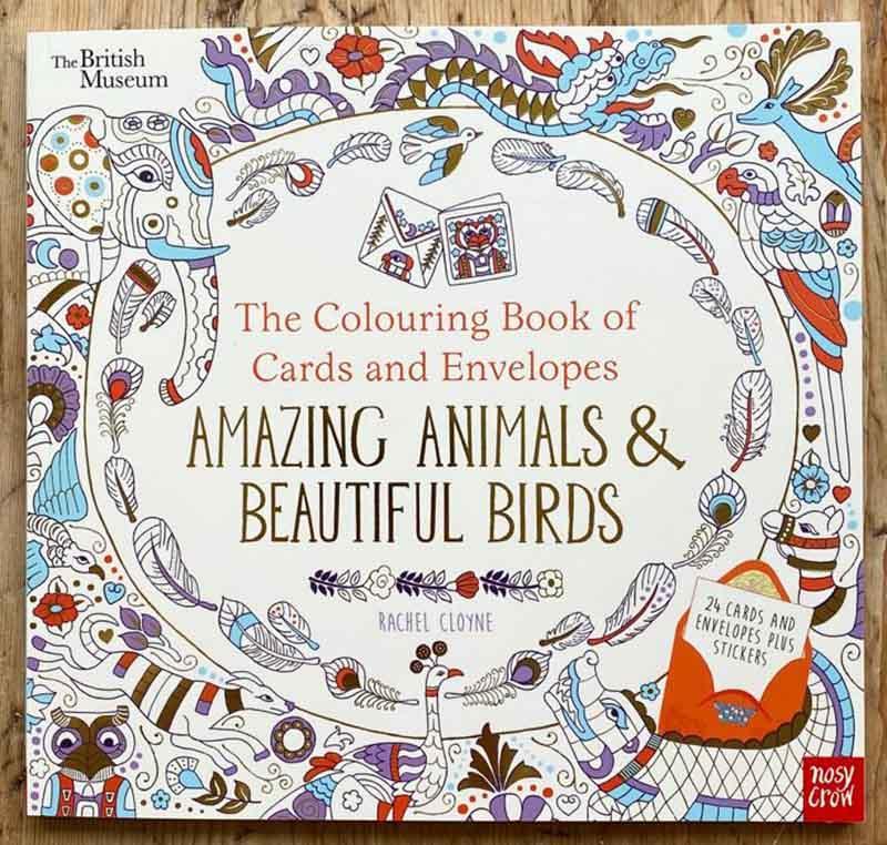 British Museum: The Colouring Book of Cards and Envelopes: Amazing Animals and Beautiful Birds