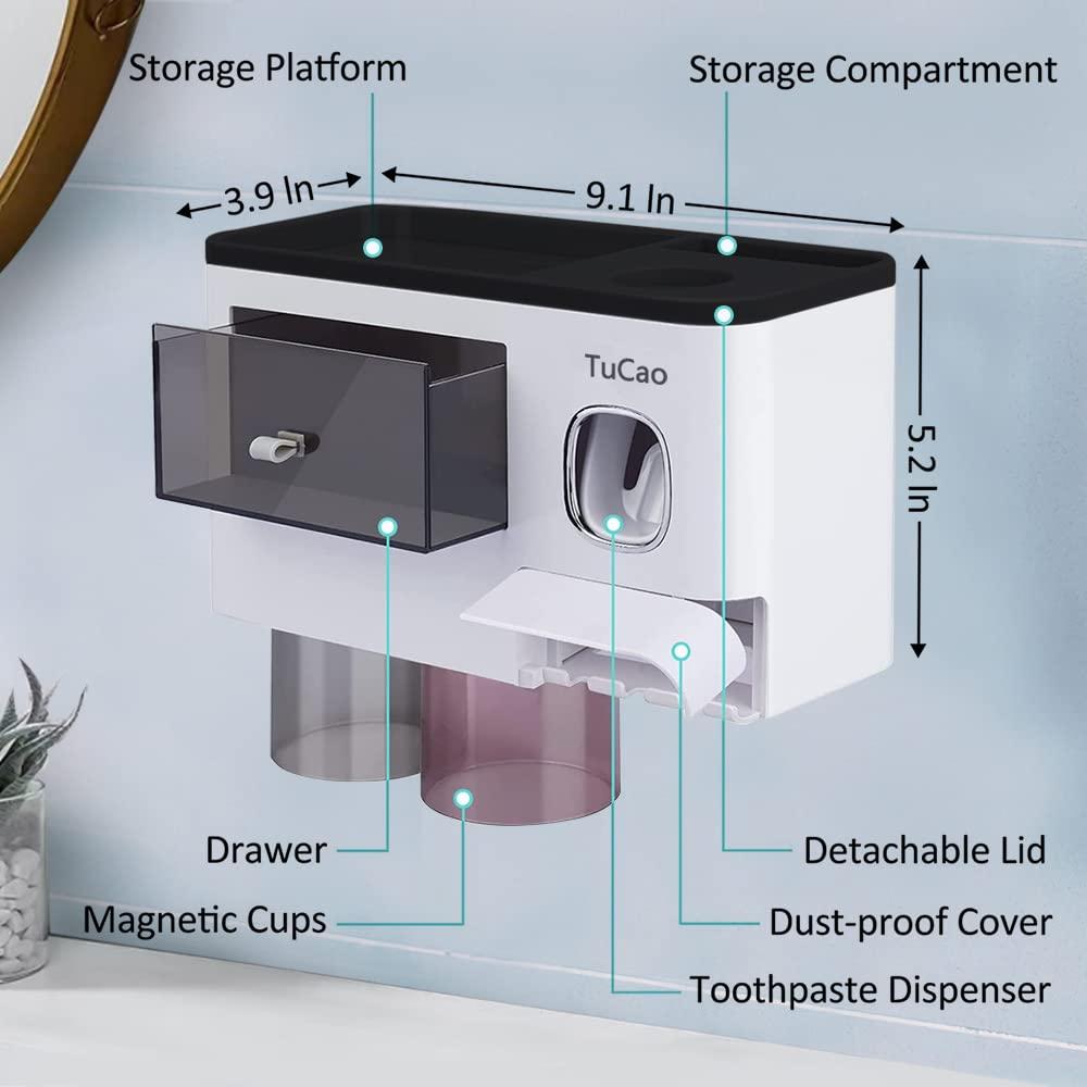Hộp đựng kem đánh răng tự động Máy ép kem đánh răng treo tường
