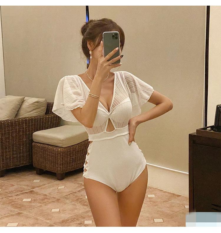 Bộ Bikini Liền Thân Cổ Chữ V Quyến Rũ Cho Nữ