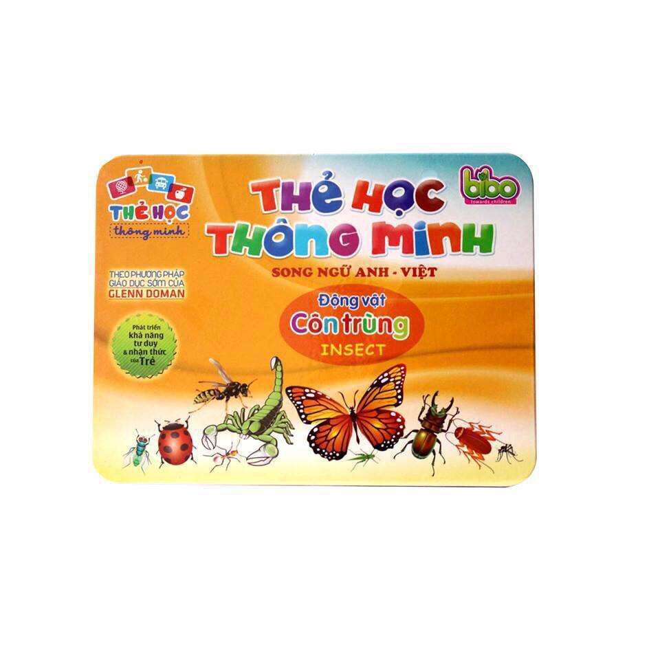 Thẻ Học Song Ngữ,Thẻ Học Flashcards Song Ngữ Chủ Đề Côn Trùng Cho Bé Nhận Biết