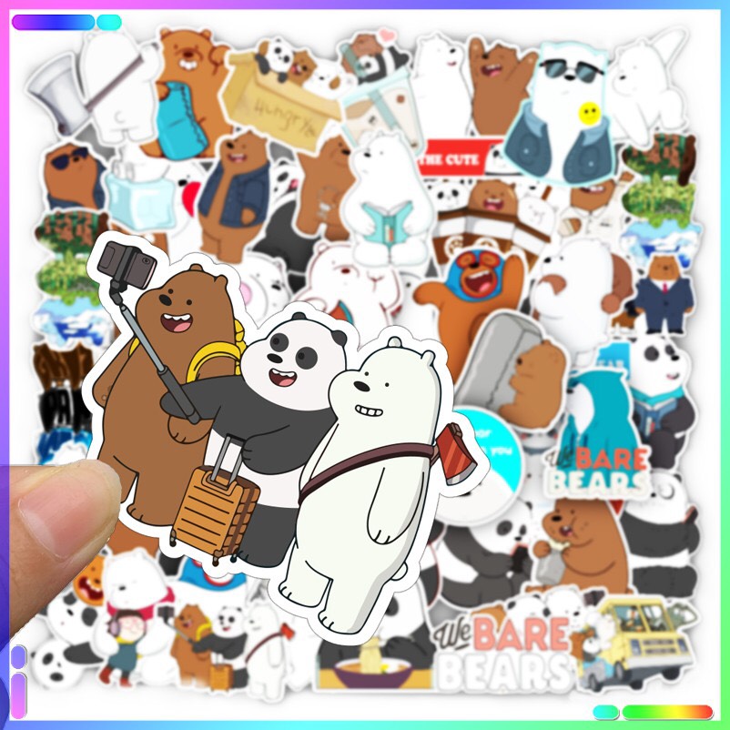 Set 30 sticker We Bare Bears (Chúng tôi đơn giản là Gấu) - Giao mẫu ngẫu nhiên