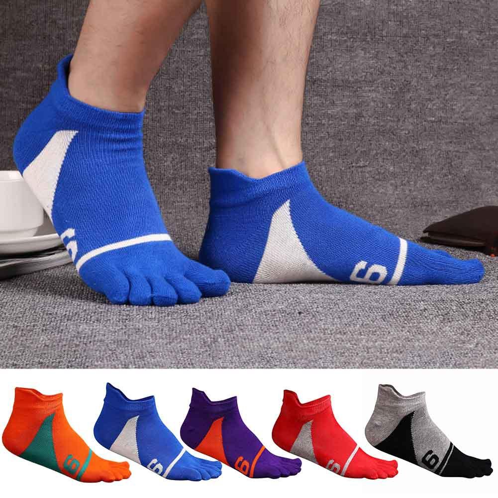 5 Đôi Nam Cotton Năm Ngón Tay Thể Thao Nữ Thấm Mồ Hôi Thoáng Khí Chia Ngón Vớ Chạy Bộ Ngoài Trời tất Color: B