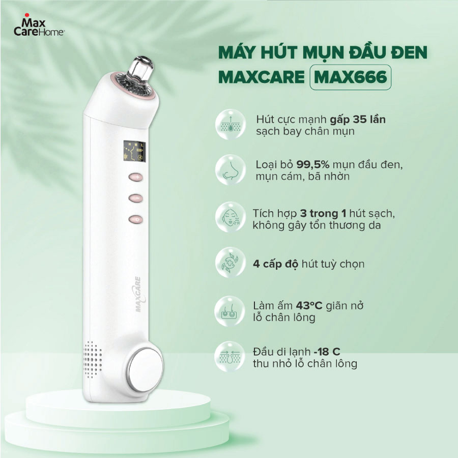 Máy hút mụn đầu đen nóng lạnh Maxcare Max666