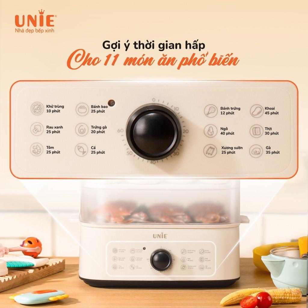 Nồi hấp 3 tầng UNIE UE560,dung tích 18l,công suất 850w,12 tính năng siêu tiện lợn,thiết kế trang nhã cao cấp,dễ vệ sinh- HÀNG CHÍNH HÃNG