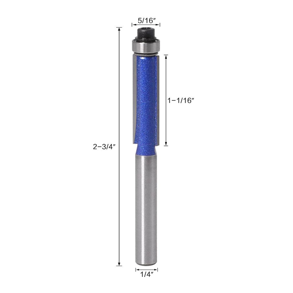 1/4'' Bearing Flush Trim Bit with 1/4 inch Shank