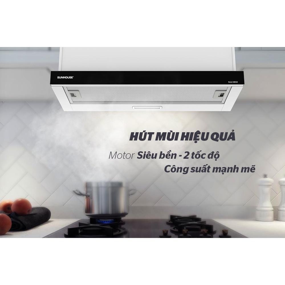 Máy hút mùi âm tủ Sunhouse SHB6128, Vỏ chất liệu inox sáng bóng, Bảng điều khiển cảm ứng dễ sử dụng, Hàng chính hãng - Bảo hành 18 tháng