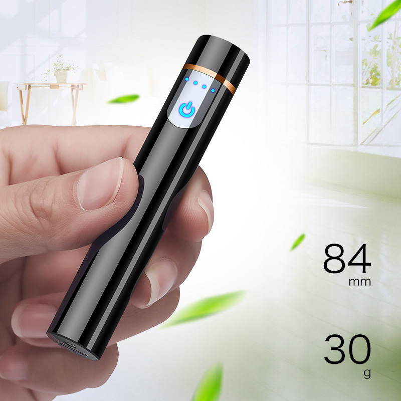 Bật Lửa Cảm Ứng Vân Tay Hình Trụ Bóng Trơn ZC113 Fullbox – Sạc Điện