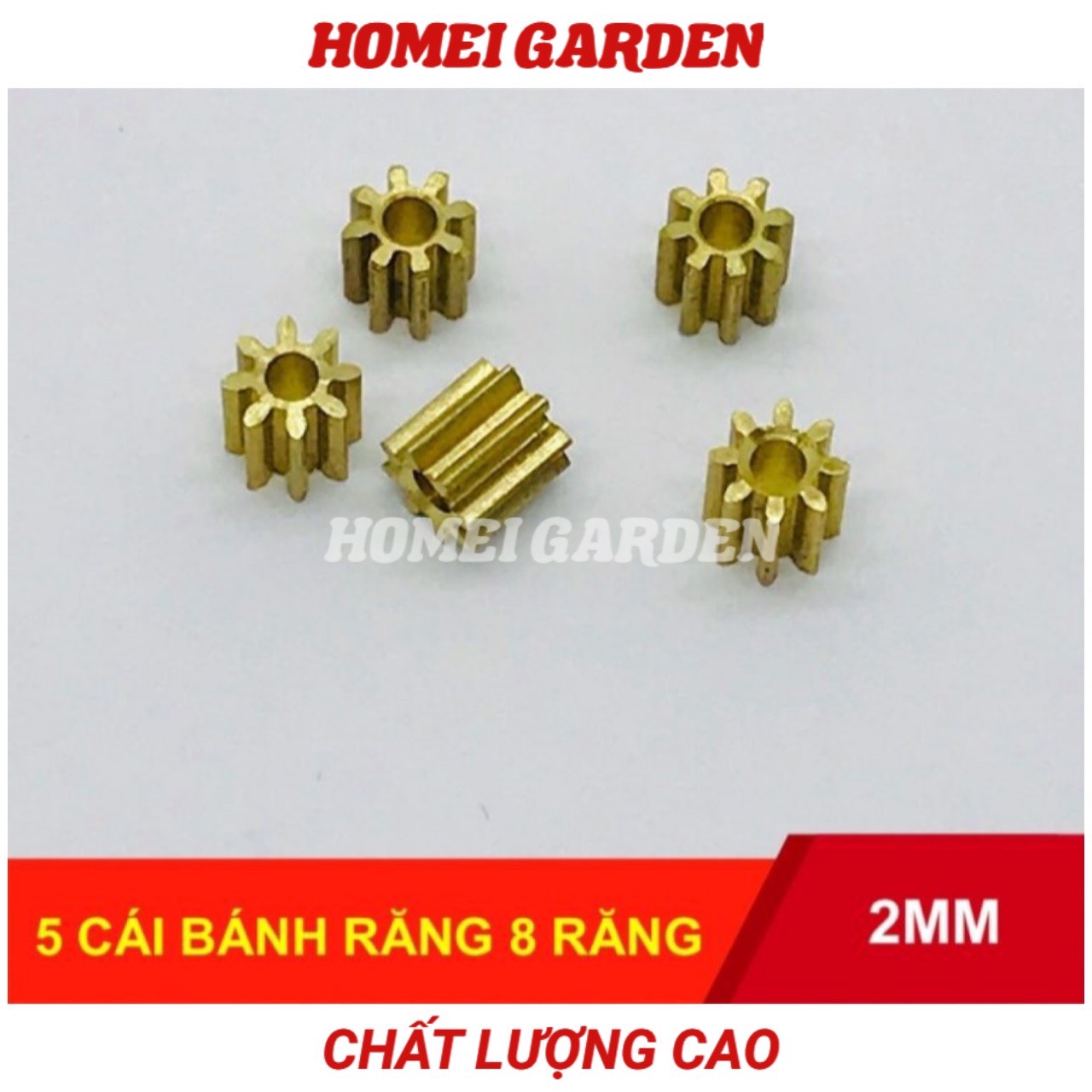 5 Bánh răng đồng mini cho motor trục 2mm 8 răng 10 răng 12 răng DIY chất lượng cao