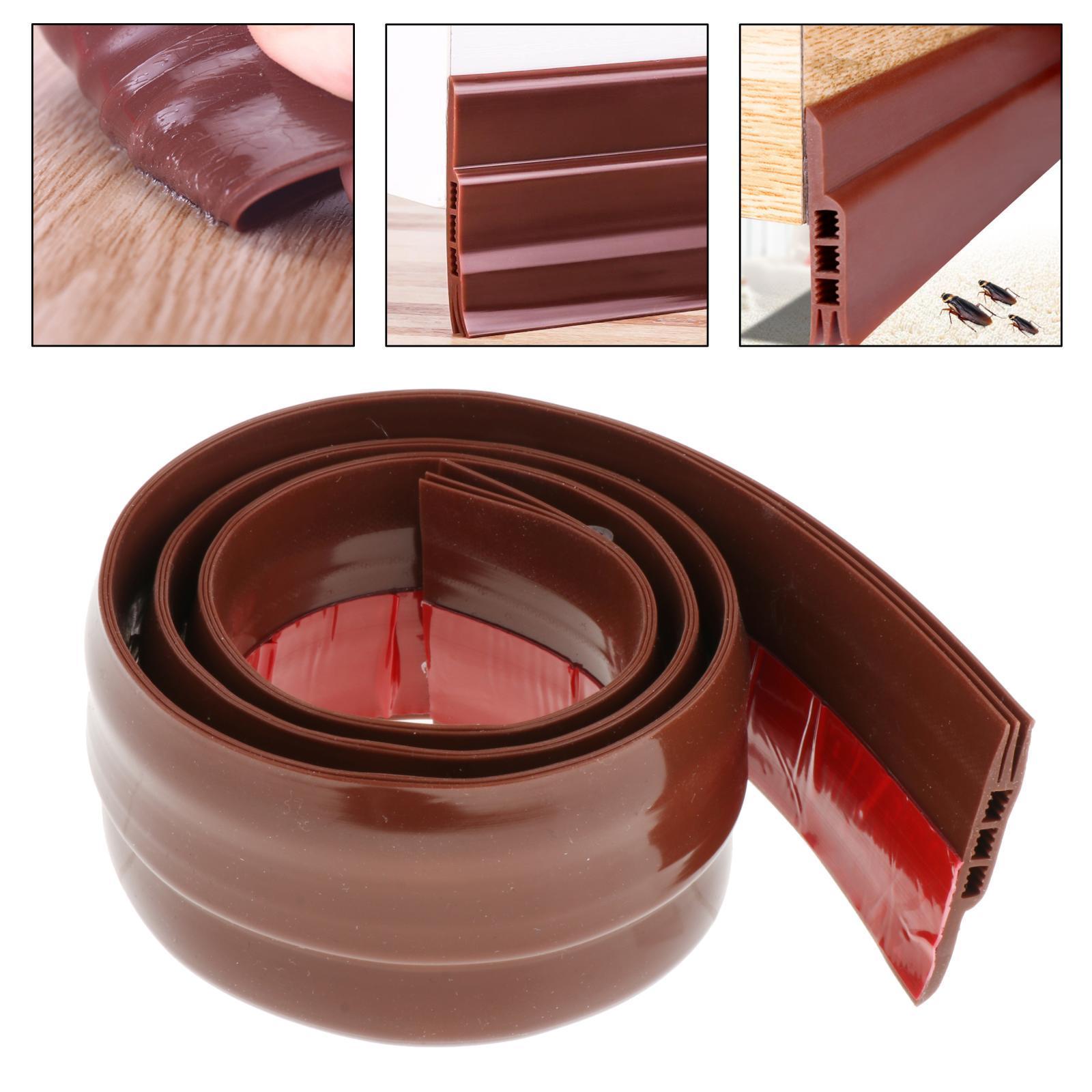 Adhesive Weather  Under Door Draft Stopper Brown 50mm