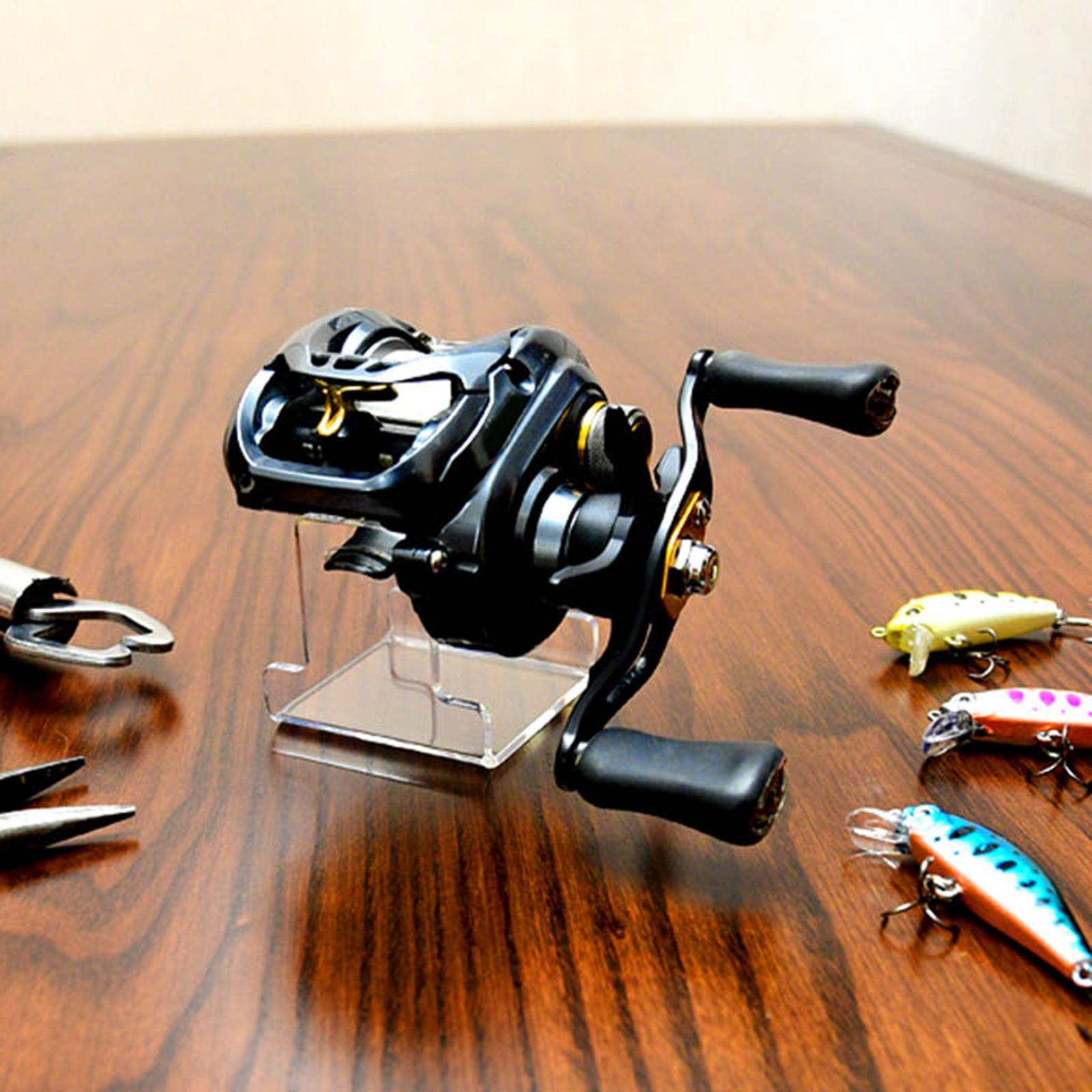 Fishing Reel Display Stand Organizing Rack Acrylic Accs Solid Portable