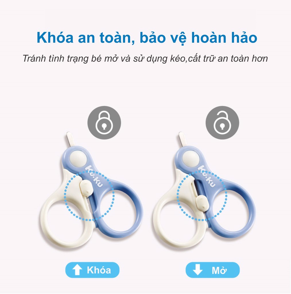 KÉO CẮT MÓNG TAY AN TOÀN CHO BÉ KUKU KU3035