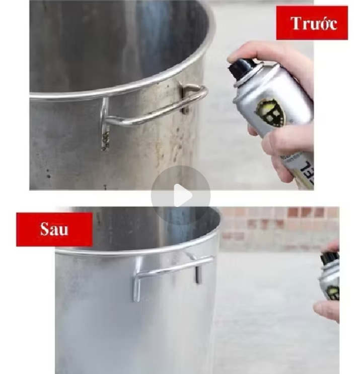 chai sơn xịt mạ crôm sáng như mới 350ml