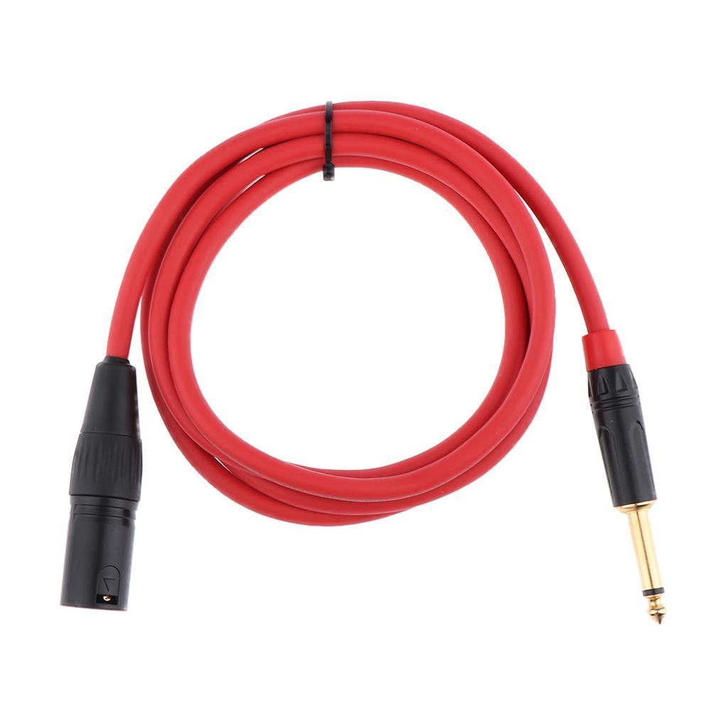 6.35mm TS Male to XLR Male Cable for