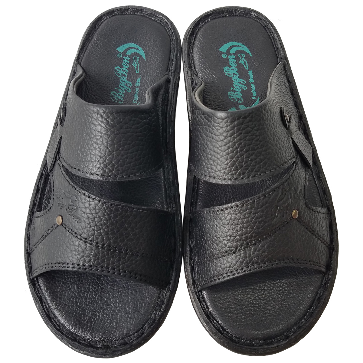 Dép Nam Quai Ngang BIGGBEN Da Bò Thật DN356