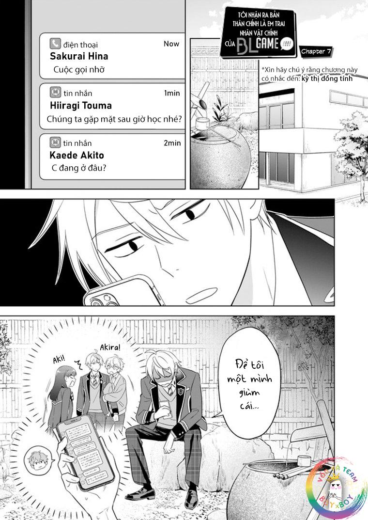 tôi nhận ra mình là em trai của nhân vật chính game bl chapter 7 1