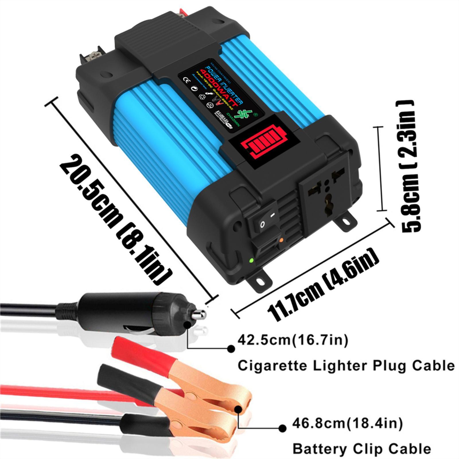 Car Power Inverter Car Plug Inverter Adapter with Cigarette Lighter Fit for Car Truck