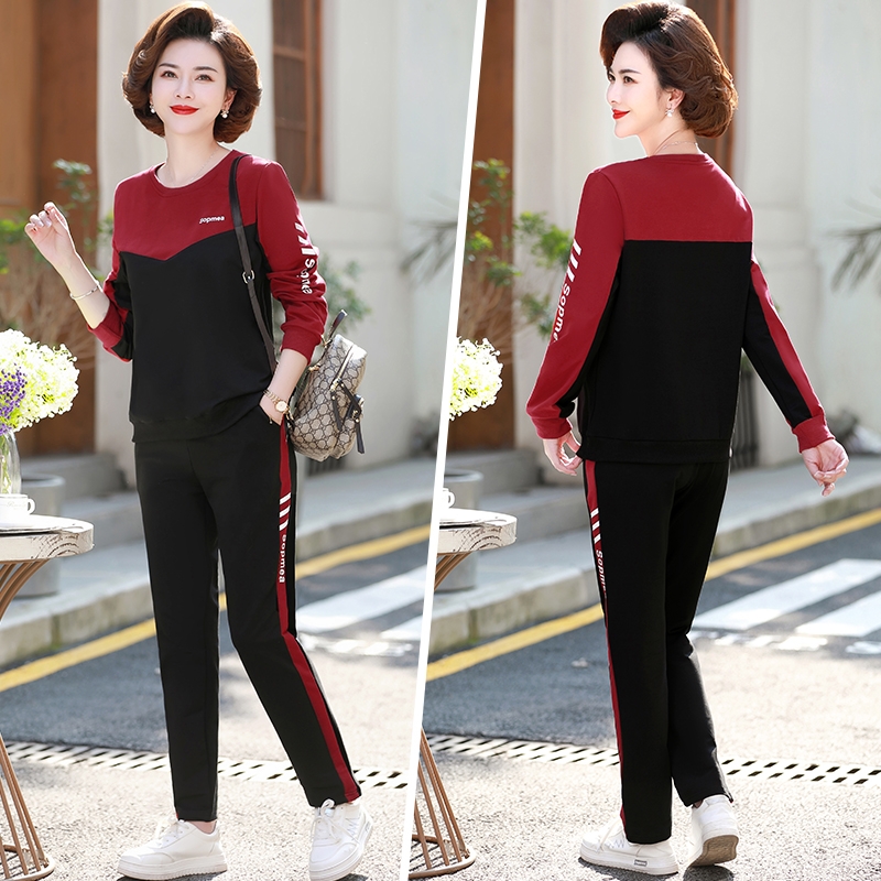 [Giảm 40%]Set bộ đồ quần áo thun nữ thu đông dài tay thời trang 3 size từ 43-70Kg tùy chiều cao V02 Đỏ