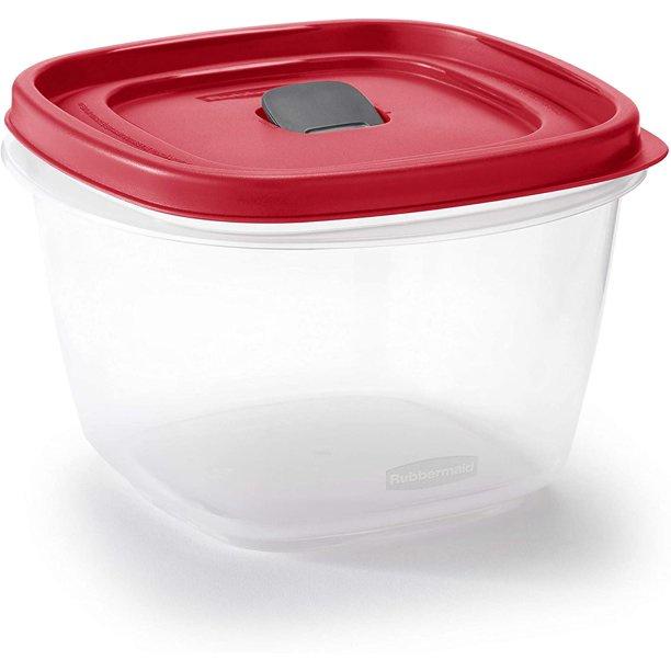 Hộp nhựa đựng thực phẩm nắp đỏ có vent Rubbermaid USA size 1.6L