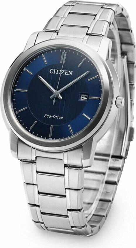 Đồng Hồ Citizen Nam Dây Kim Loại Máy Eco-Drive AW1211-80L - Mặt Xanh (42mm)